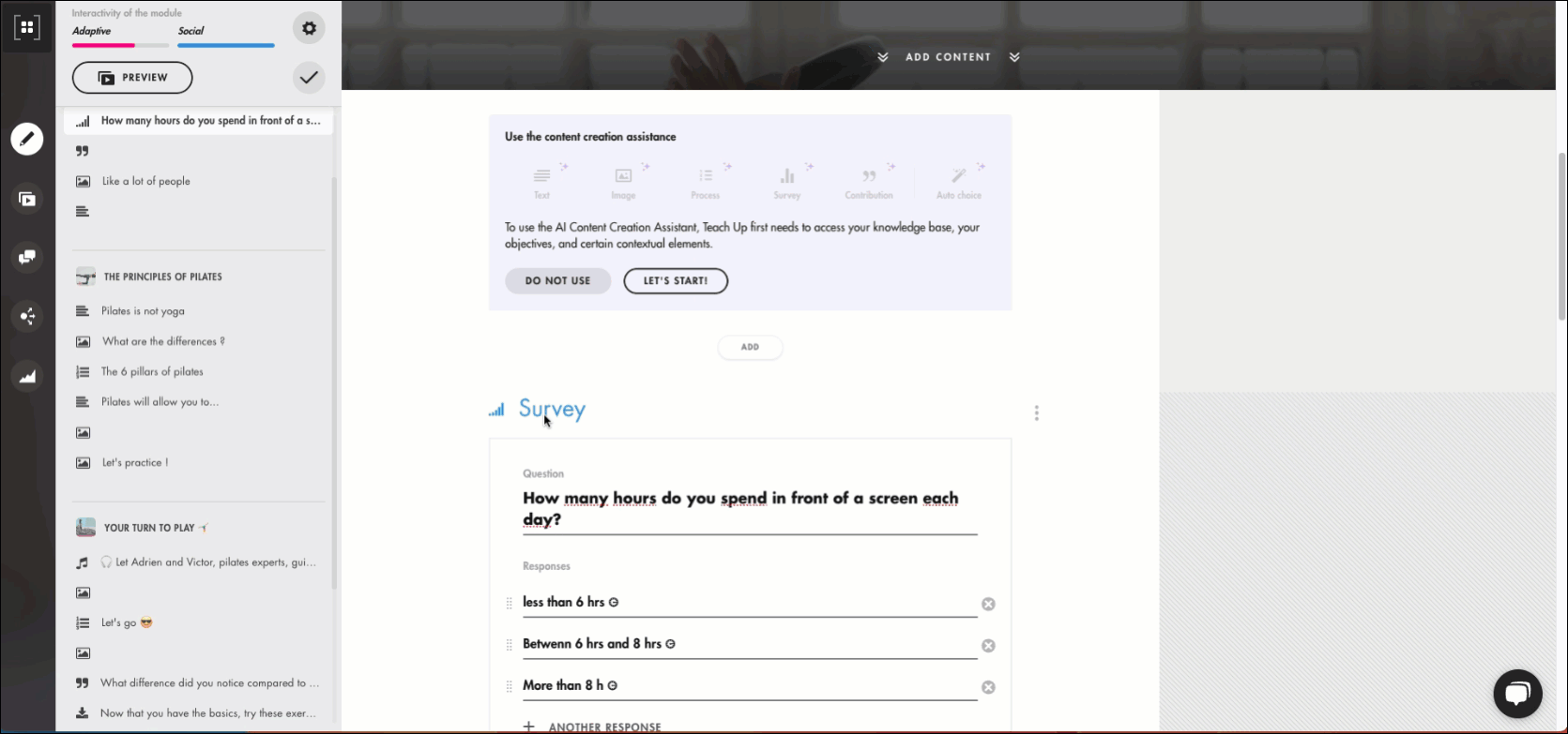 Configure the last page of a course